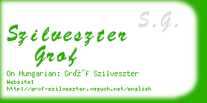 szilveszter grof business card